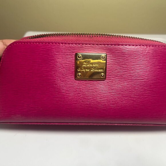 Like New:  Lauren Ralph Lauren Pink (2) Wallets and  (1) Make-up Bag Bundle - Picture 9 of 10